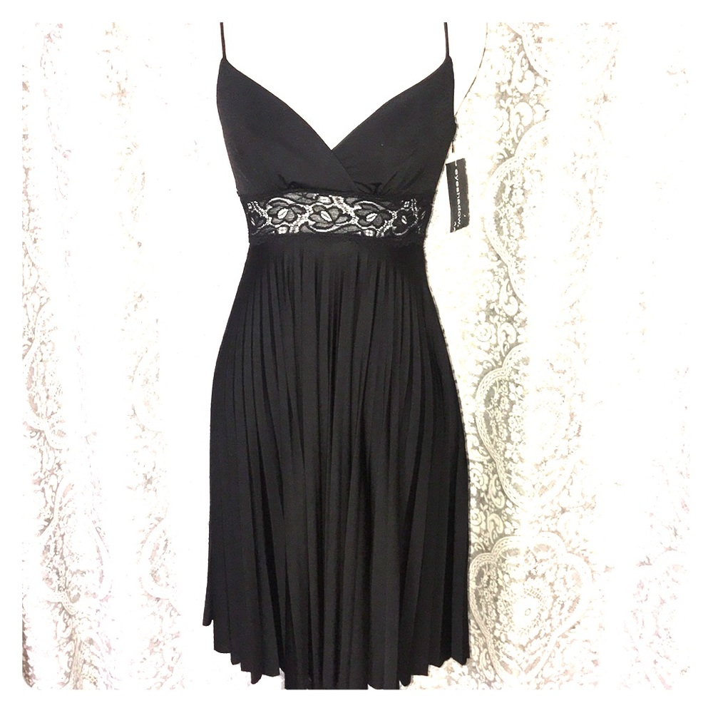 NWT Black Feminine  Sexy SlipDress